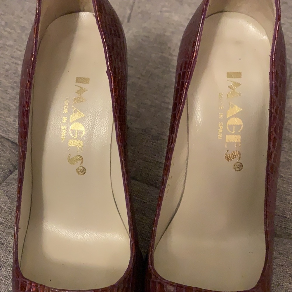 Vintage IMAGES made in Spain, leather heels size 6 - Picture 3 of 7